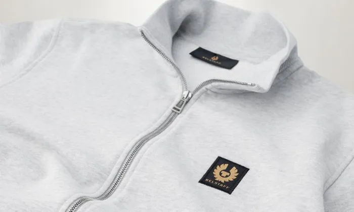 Hoodies and Sweatshirts Men Belstaff Belstaff Full Zip Sweatshirt Old Silver Heather Hoodies and Sweatshirts Men Belstaff Belstaff Full Zip Sweatshirt Old Silver Heather