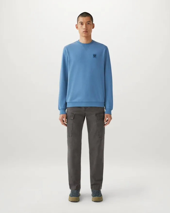 Hoodies and Sweatshirts Men Belstaff Belstaff Sweatshirt Moonlight Blue Hoodies and Sweatshirts Men Belstaff Belstaff Sweatshirt Moonlight Blue