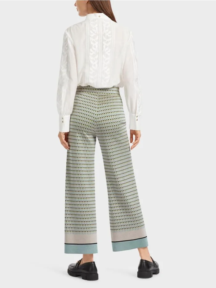 Hosen Damen Marc Cain Pants Knitted In Germany Dark Sky Blue