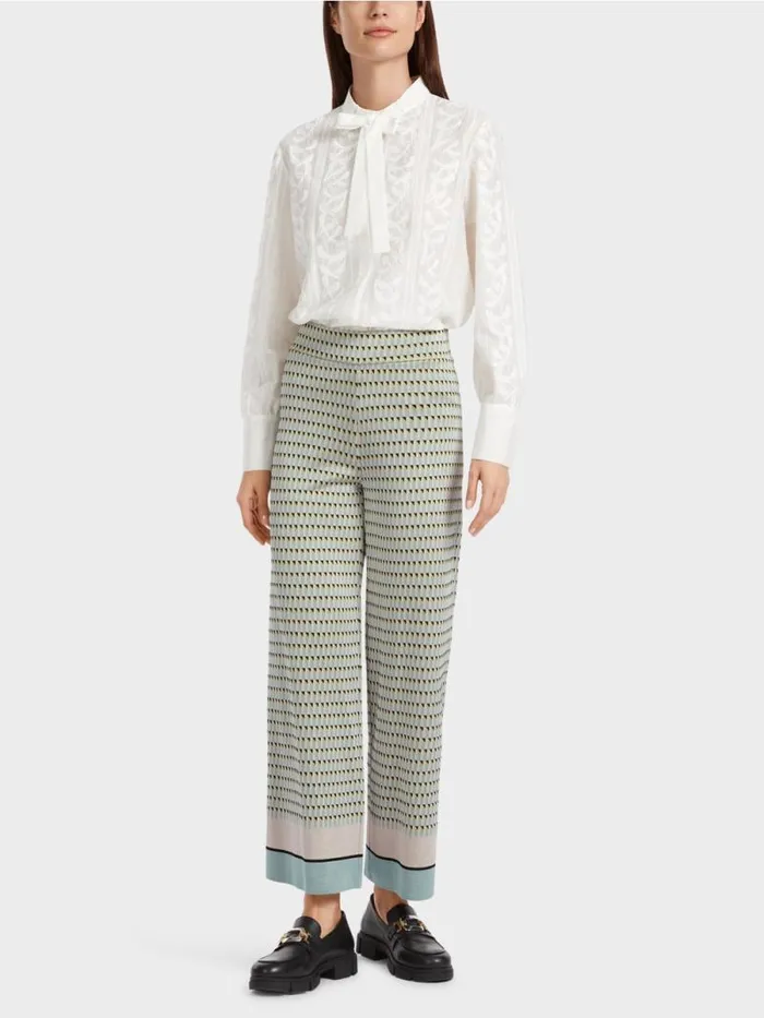 Hosen Damen Marc Cain Pants Knitted In Germany Dark Sky Blue