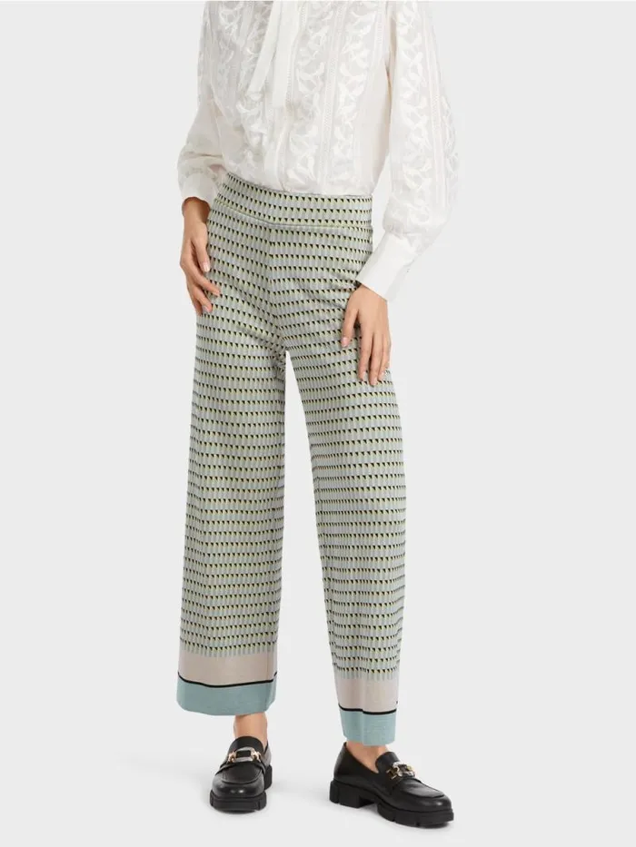 Hosen Damen Marc Cain Pants Knitted In Germany Dark Sky Blue
