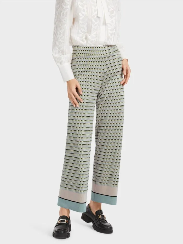Hosen Damen Marc Cain Pants Knitted In Germany Dark Sky Blue