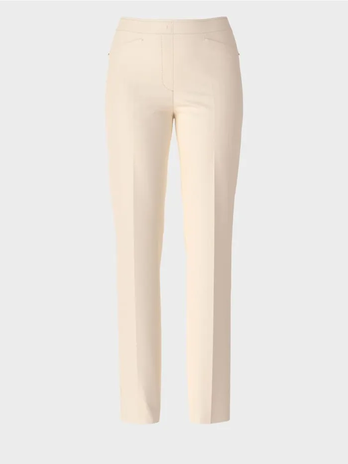 Hosen Damen Marc Cain StretchPants FENDOU Mit Bgelfalte Soft Cream