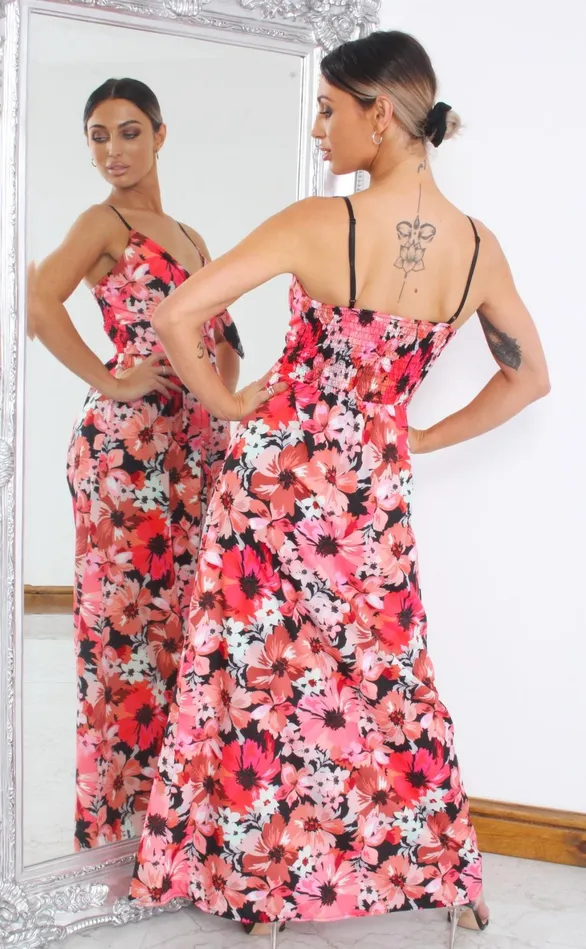 Humara Pink Floral Button Maxi Dress Women Missfiga Maxi Dresses Humara Pink Floral Button Maxi Dress Women Missfiga Maxi Dresses