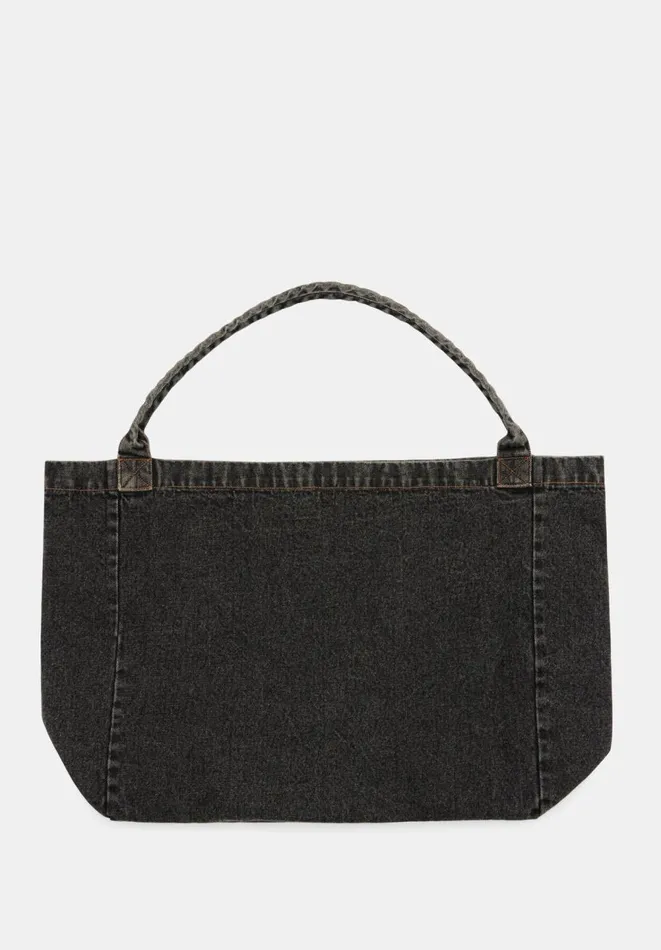 Hush Bags Women Britney Denim Tote Bag Washed Black