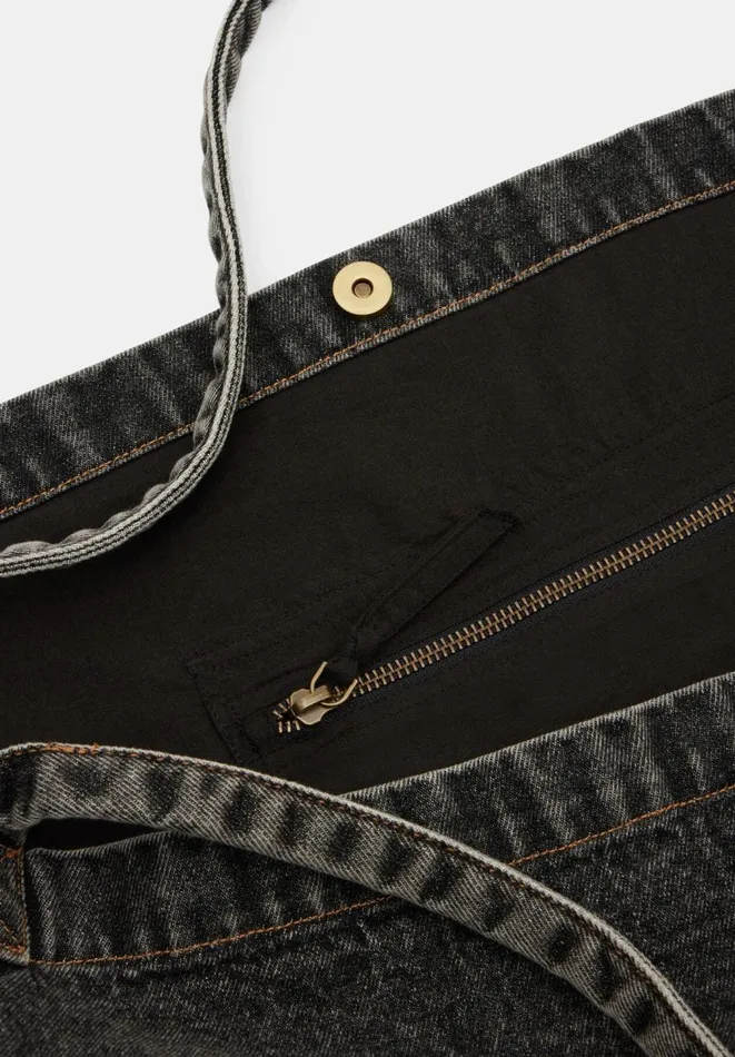 Hush Bags Women Britney Denim Tote Bag Washed Black