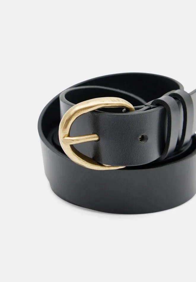 Hush Belts Women Harlee Hammered Belt Black