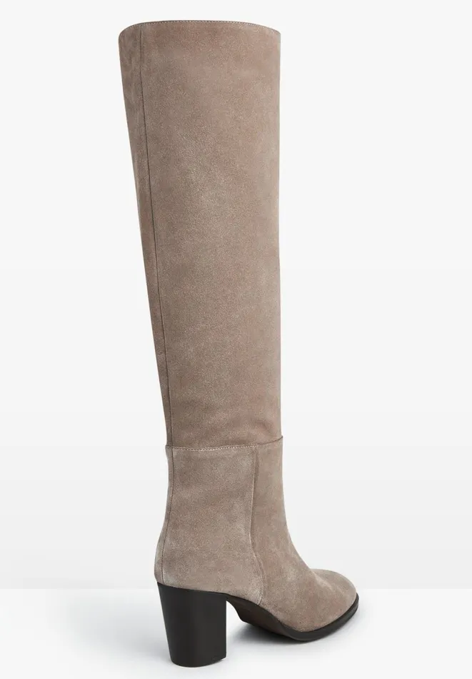 Hush Boots Women Draper Suede Boots Taupe