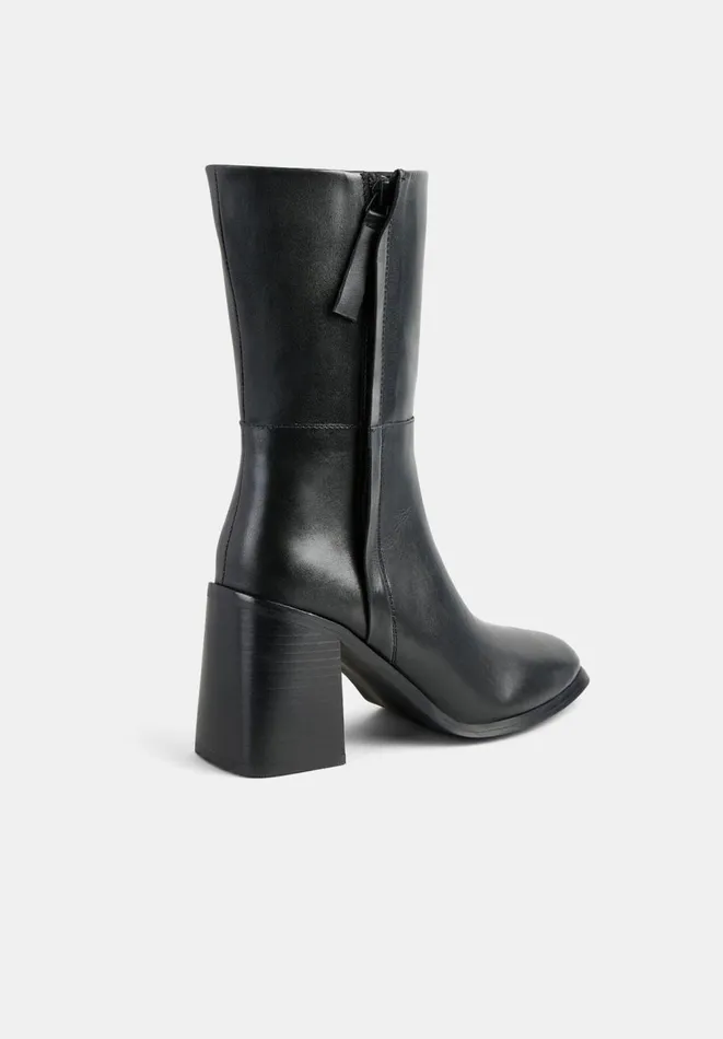 Hush Boots Women Finch Leather Boots Black