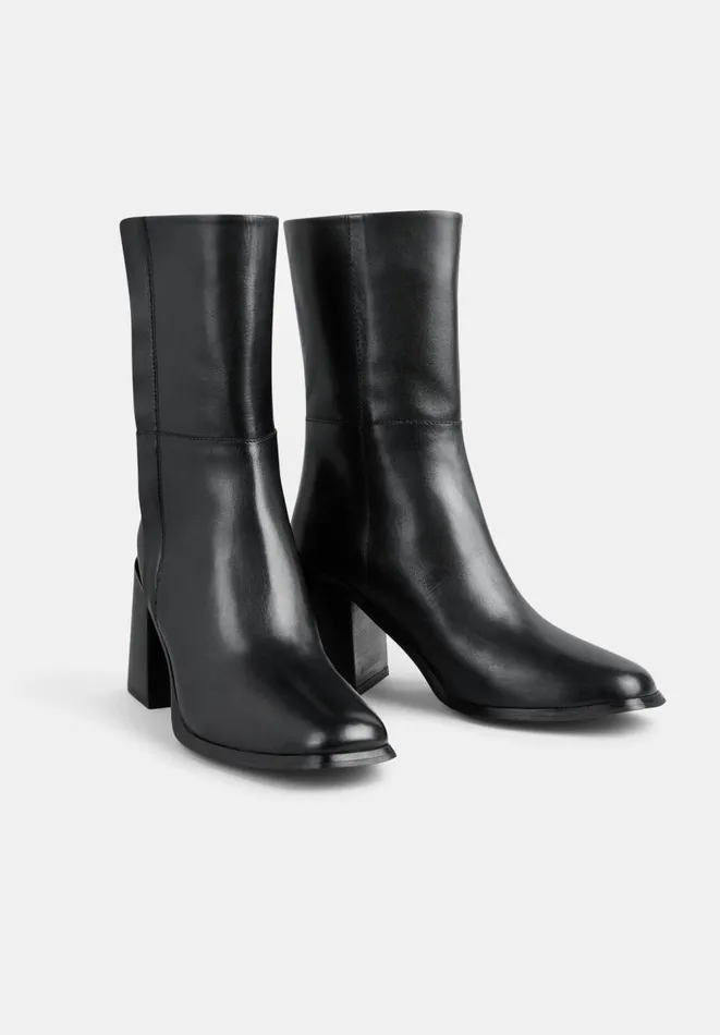 Hush Boots Women Finch Leather Boots Black