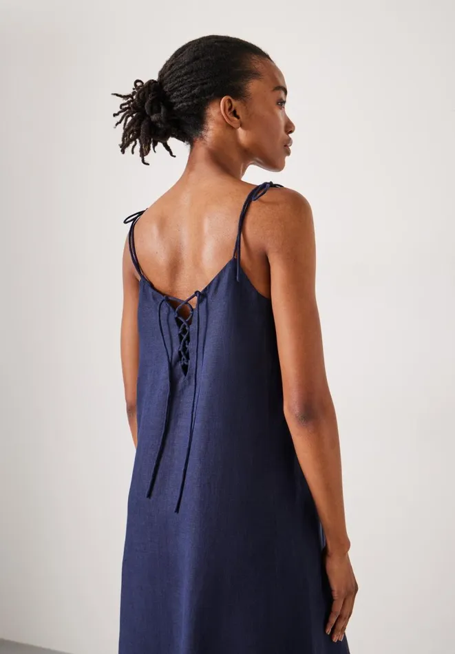 Hush Dresses Women Aanya Two Way Linen Maxi Dress Night Sky
