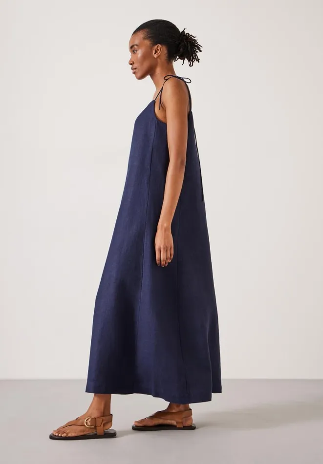 Hush Dresses Women Aanya Two Way Linen Maxi Dress Night Sky