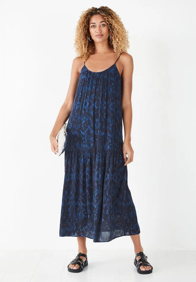 Hush Dresses Women Afina Maxi Dress Ikat Blue