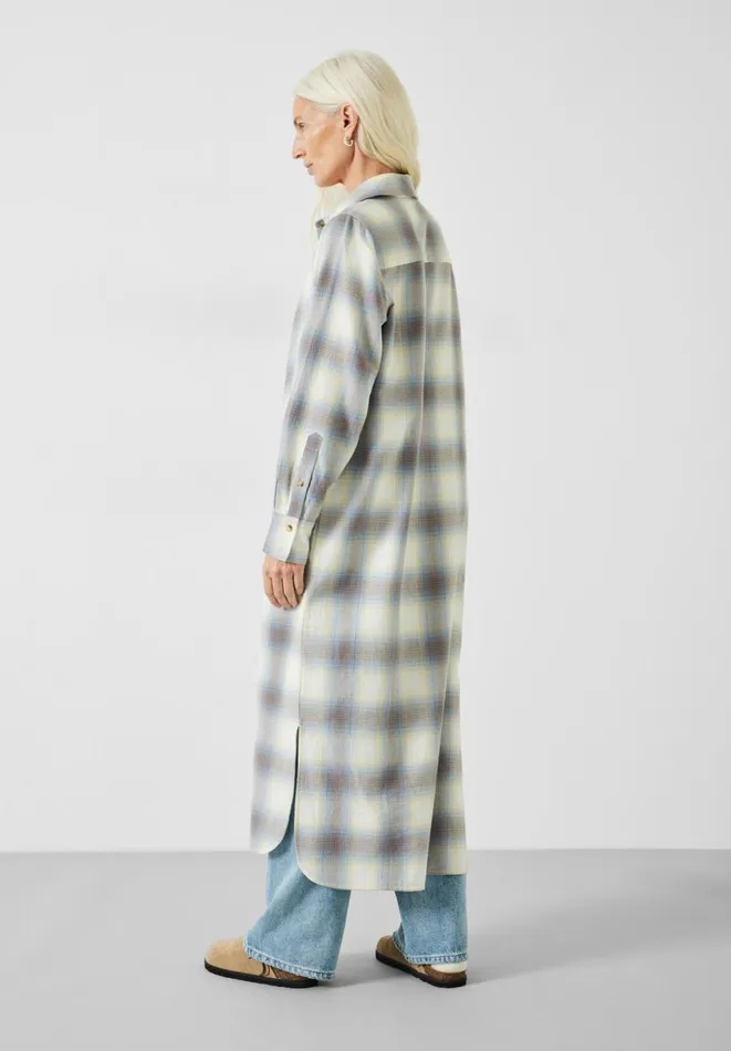 Hush Dresses Women Aida Check Midi Dress Soft Woven Check Hush Dresses Women Aida Check Midi Dress Soft Woven Check