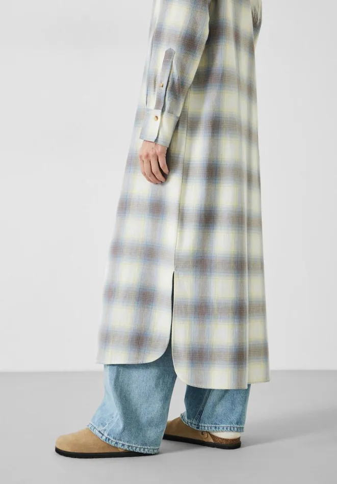 Hush Dresses Women Aida Check Midi Dress Soft Woven Check Hush Dresses Women Aida Check Midi Dress Soft Woven Check