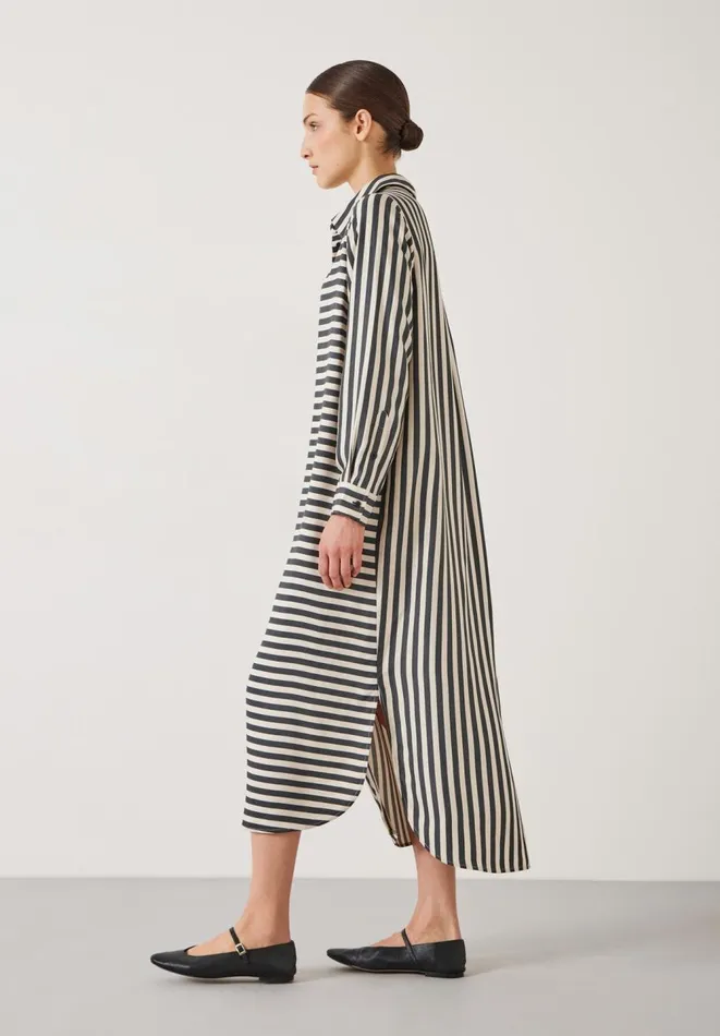 Hush Dresses Women Aida Stripe Midi Shirt Dress Blackwhite Stripe Hush Dresses Women Aida Stripe Midi Shirt Dress Blackwhite Stripe