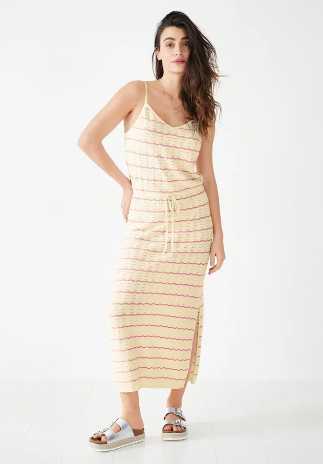 Hush Dresses Women Aubrey Knitted Dress Soft Whitepink