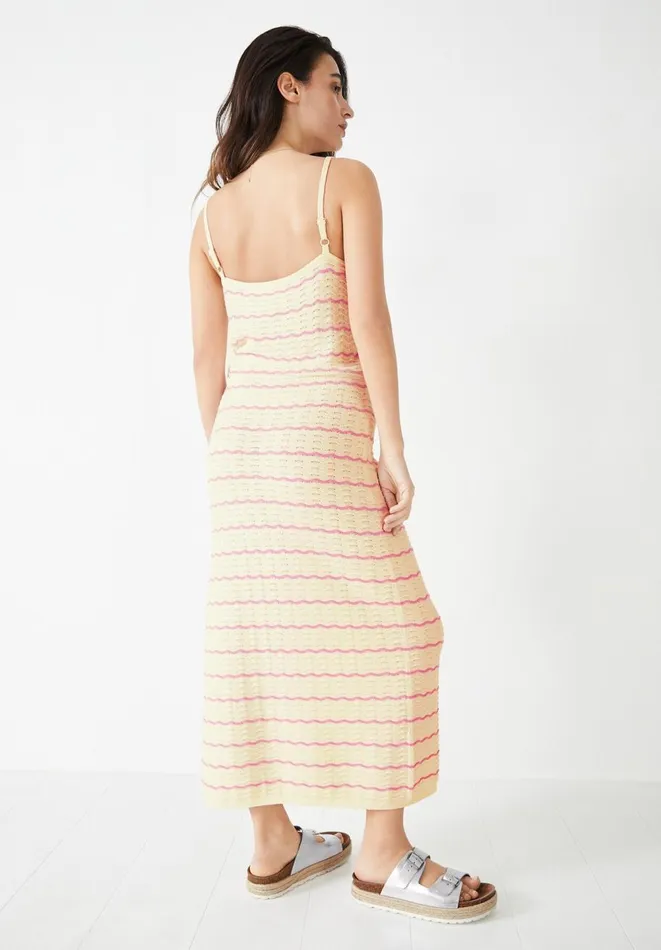 Hush Dresses Women Aubrey Knitted Dress Soft Whitepink