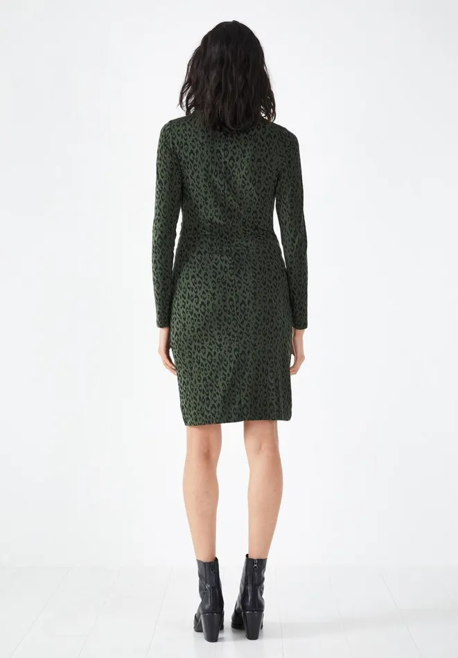 Hush Dresses Women Cecelia Jersey Mini Dress Animal Ikat Khaki Hush Dresses Women Cecelia Jersey Mini Dress Animal Ikat Khaki