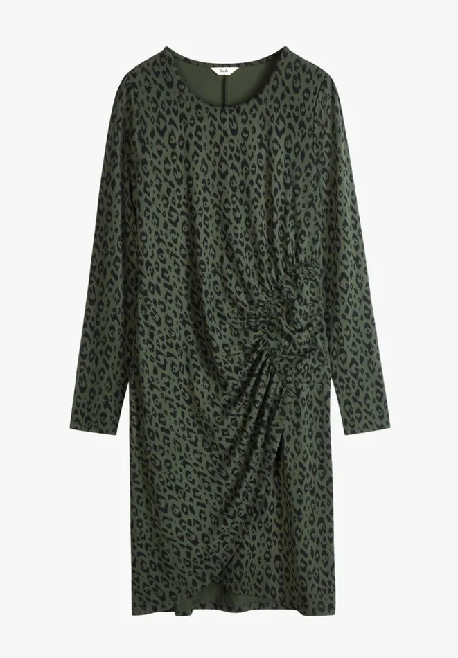 Hush Dresses Women Cecelia Jersey Mini Dress Animal Ikat Khaki Hush Dresses Women Cecelia Jersey Mini Dress Animal Ikat Khaki