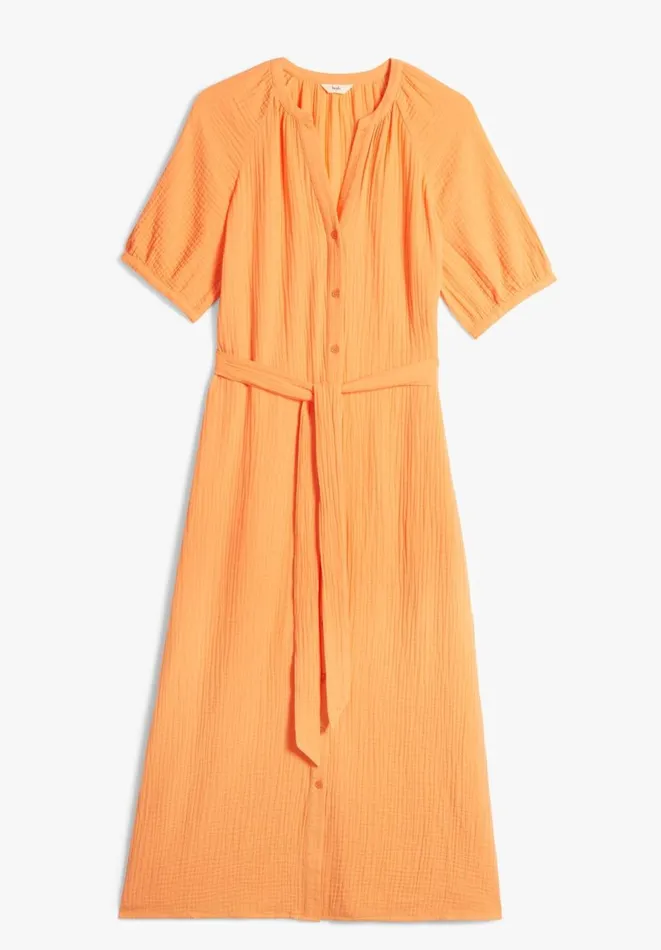 Hush Dresses Women Jessie Cotton Midi Dress Bright Orange