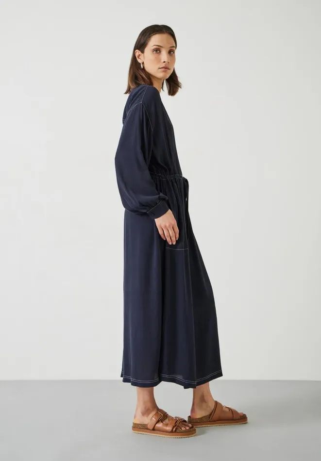 Hush Dresses Women Julie Oversized Contrast Maxi Dress Midnight Navy