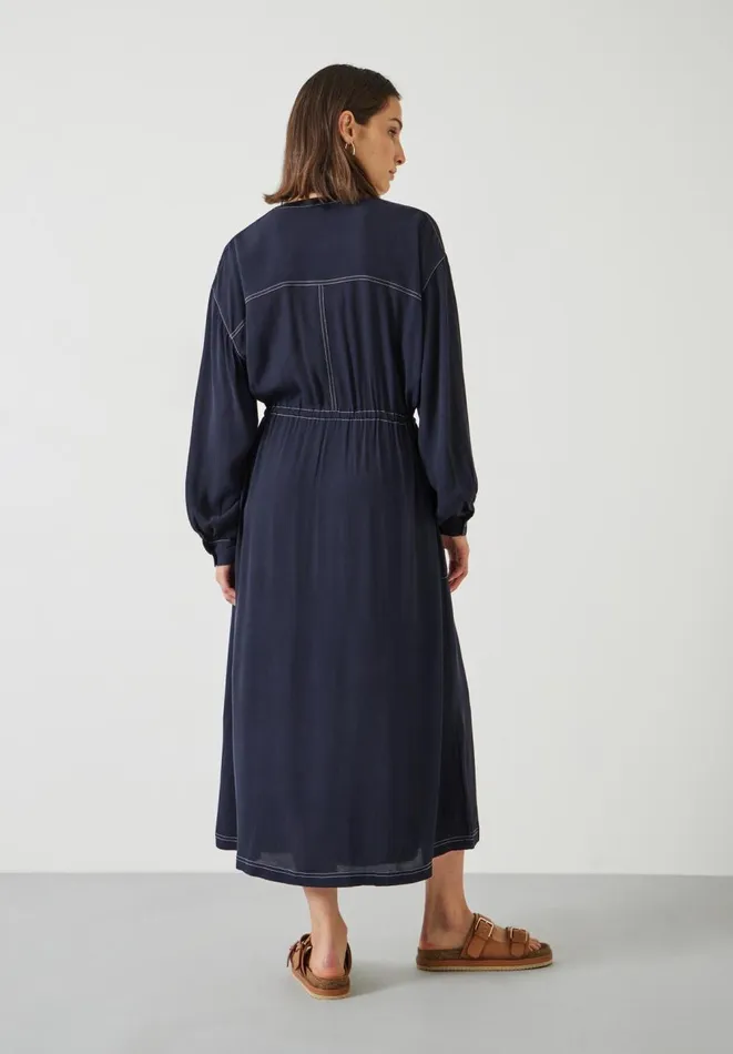 Hush Dresses Women Julie Oversized Contrast Maxi Dress Midnight Navy