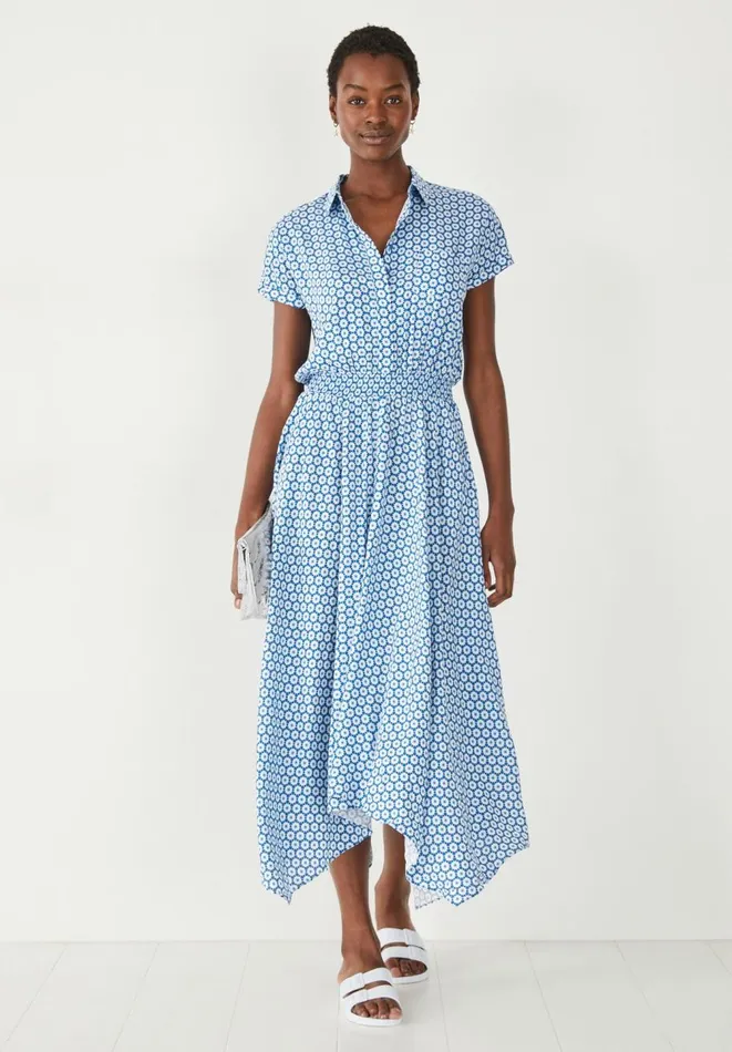 Hush Dresses Women Kensington Shirt Dress Star Geo Blue