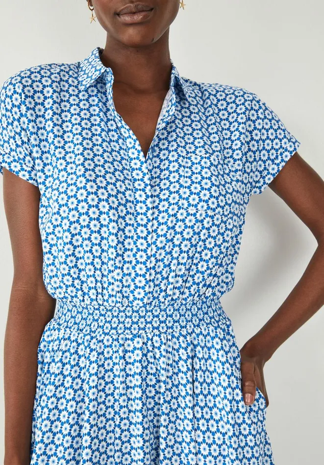 Hush Dresses Women Kensington Shirt Dress Star Geo Blue Hush Dresses Women Kensington Shirt Dress Star Geo Blue