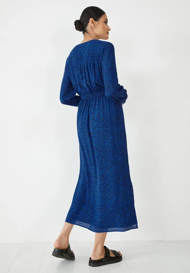 Hush Dresses Women Kirsty Midi Dress Abstract Ikat Blueblack Hush Dresses Women Kirsty Midi Dress Abstract Ikat Blueblack