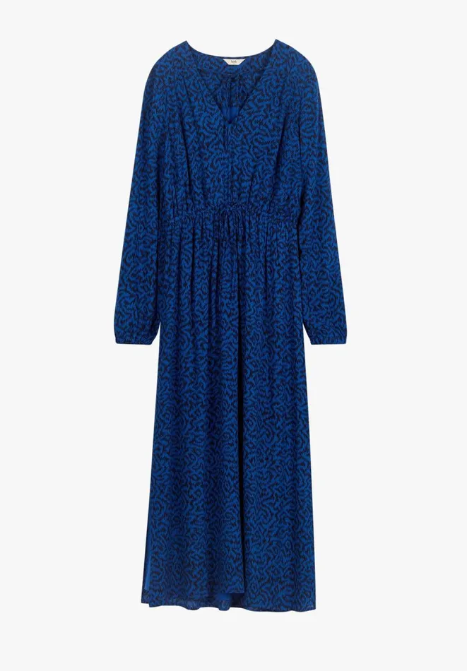 Hush Dresses Women Kirsty Midi Dress Abstract Ikat Blueblack Hush Dresses Women Kirsty Midi Dress Abstract Ikat Blueblack