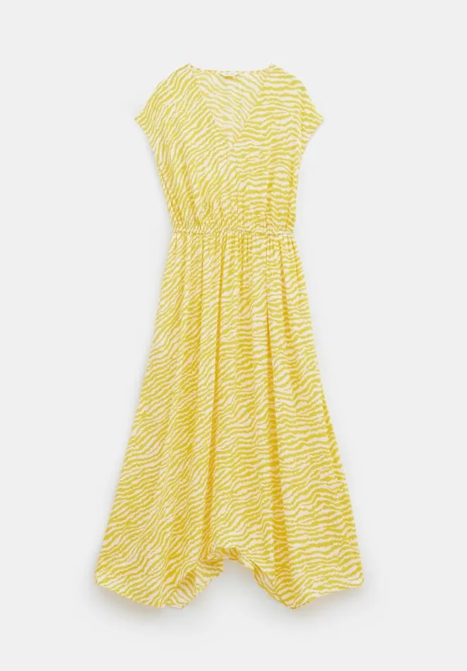 Hush Dresses Women Klara Relaxed Maxi Dress Blurred Animal Yellow