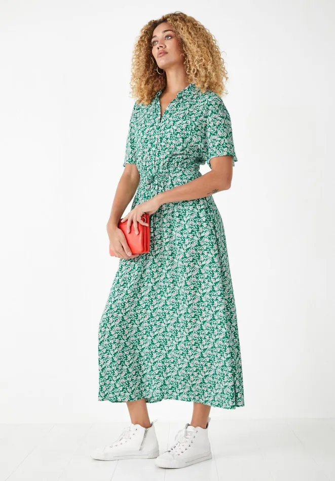 Hush Dresses Women Ren Shirt Dress Leafy Floral Green Hush Dresses Women Ren Shirt Dress Leafy Floral Green