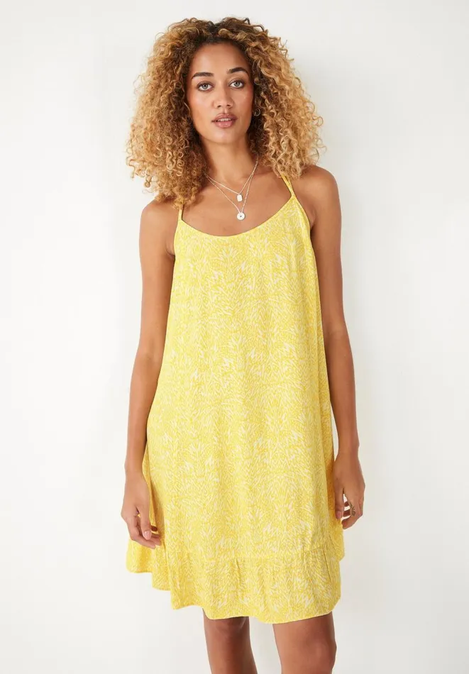 Hush Dresses Women Saffron Mini Dress Symmetry Animal Yellow Hush Dresses Women Saffron Mini Dress Symmetry Animal Yellow