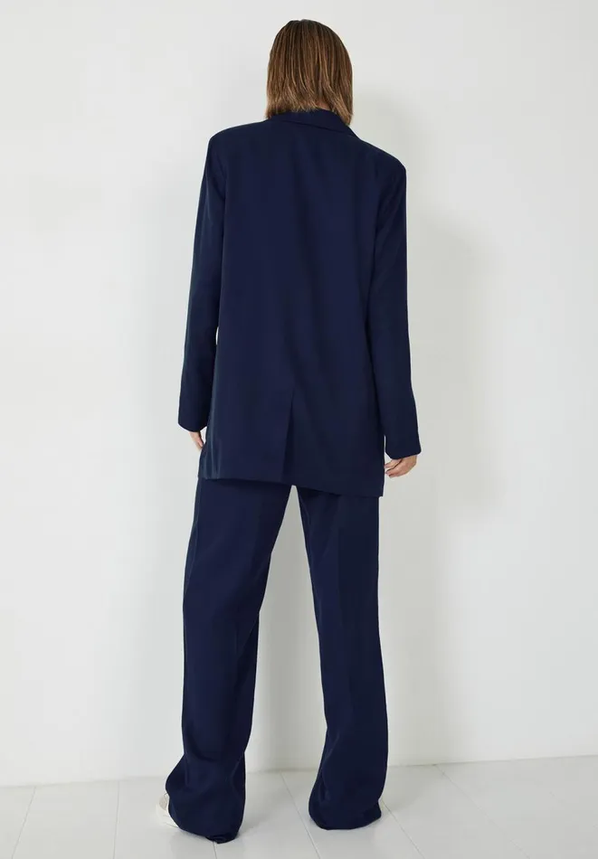 Hush Jackets and Coats Women Emelia Single Breasted Blazer Navy Blue