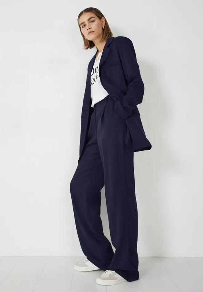 Hush Jackets and Coats Women Emelia Single Breasted Blazer Navy Blue
