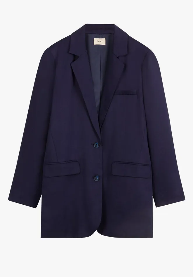 Hush Jackets and Coats Women Emelia Single Breasted Blazer Navy Blue