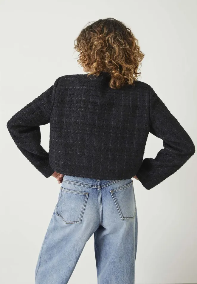 Hush Jackets and Coats Women Esti Boucle Jacket Black Navy