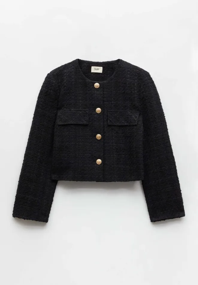 Hush Jackets and Coats Women Esti Boucle Jacket Black Navy