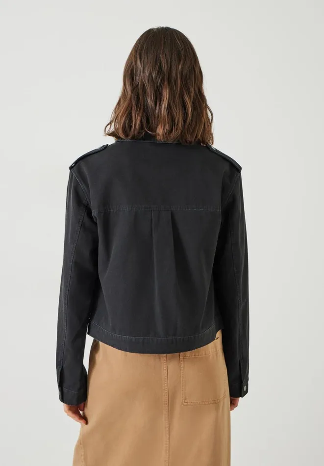 Hush Jackets and Coats Women Laurie Zip Up Utility Jacket Black