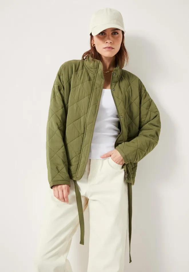 Hush Jackets and Coats Women Venca Quilted Jacket Khaki
