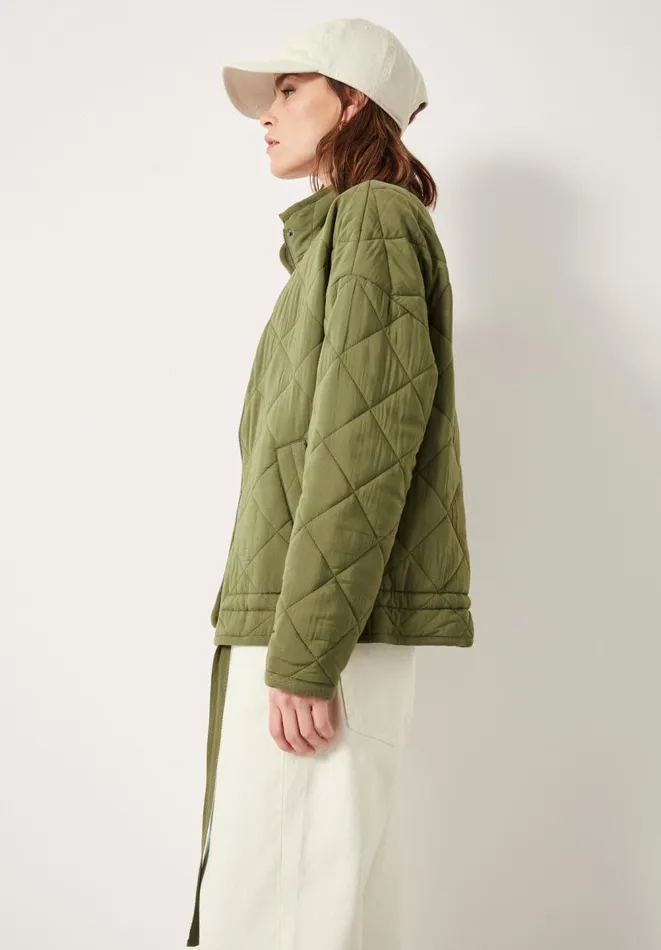 Hush Jackets and Coats Women Venca Quilted Jacket Khaki Hush Jackets and Coats Women Venca Quilted Jacket Khaki