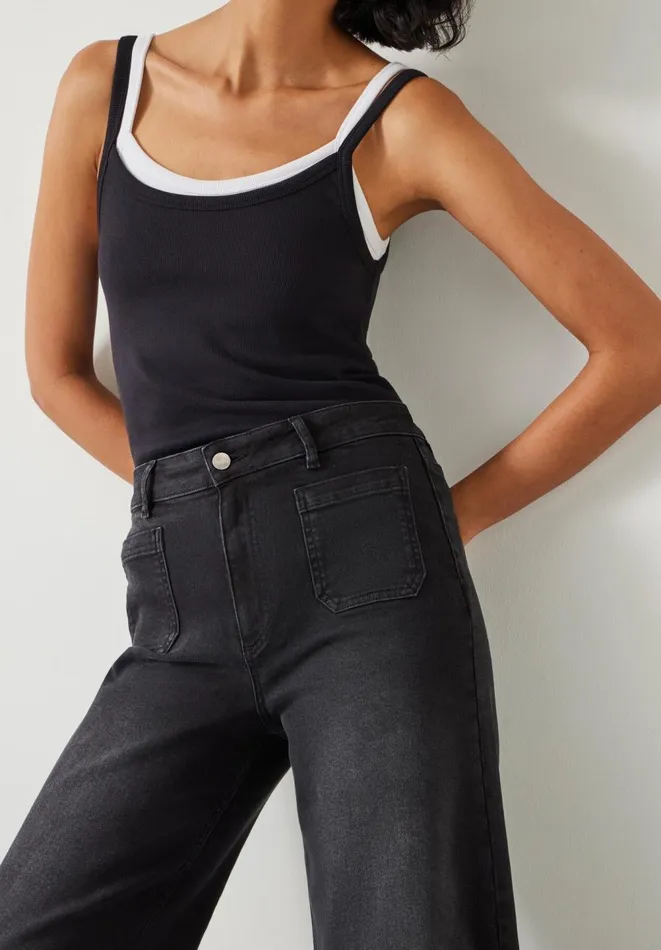Hush Jeans Women Rowan Flared Jeans Washed Black