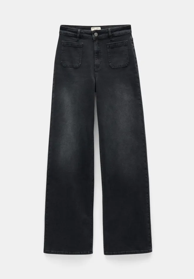 Hush Jeans Women Rowan Flared Jeans Washed Black