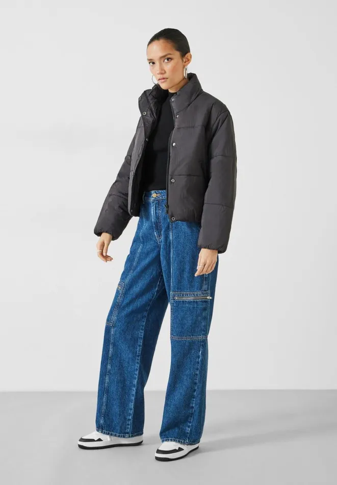 Hush Jeans Women Sara Cargo Jeans Mid Authentic Blue