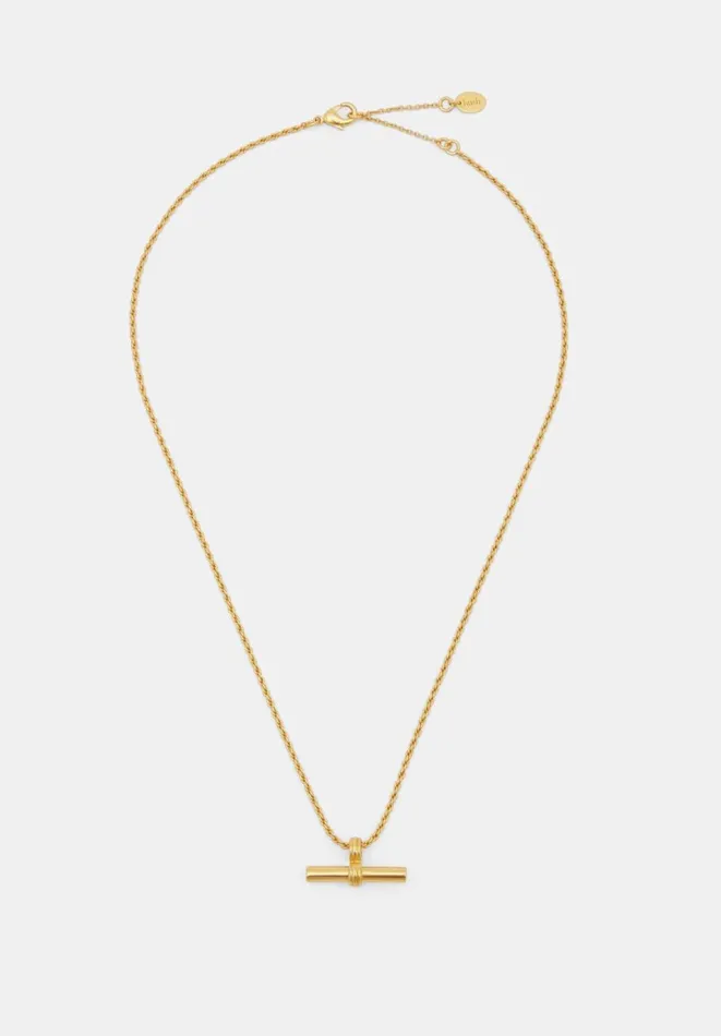 Hush Jewellery Women Harlow T Bar Necklace Gold