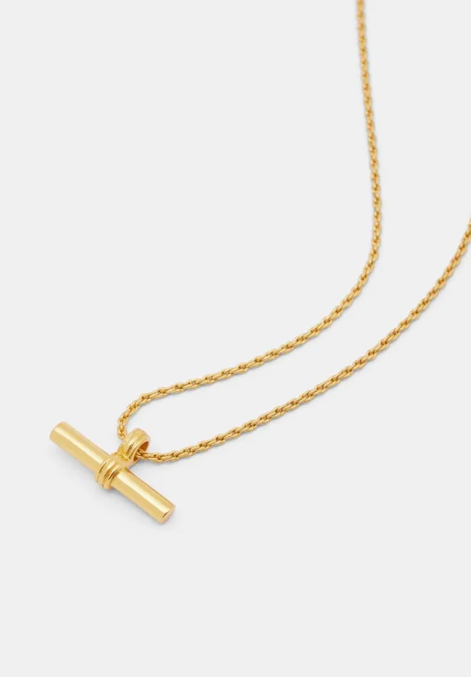 Hush Jewellery Women Harlow T Bar Necklace Gold Hush Jewellery Women Harlow T Bar Necklace Gold