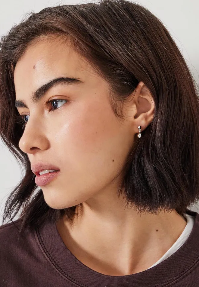 Hush Jewellery Women Serina Stud Drop Earrings Silver