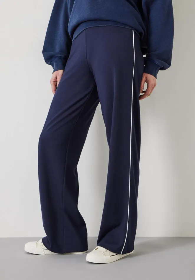 Hush Joggers and Leggings Women Harry Pipe Detail Trousers Dark Navy Hush Joggers and Leggings Women Harry Pipe Detail Trousers Dark Navy