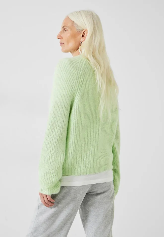 Hush Jumpers and Cardigans Women Blayney Fluffy Wool Blend Jumper Soft Green